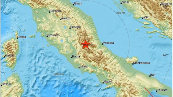TERREMOTO CENTRO ITALIA: FORTE SCOSSA DI 5.4 AVVERTITA ANCHE A ROMA. ECCO I PAESI COLPITI - 18/01/2017