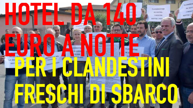 CLANDESTINI APPENA SBARCATI OSPITATI IN HOTEL 4 STELLE - 16/04/2014