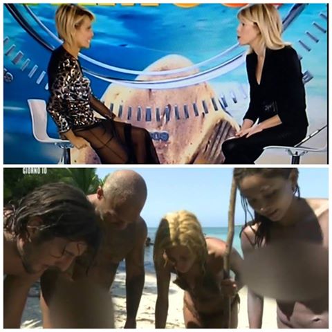 ''GLI E' PARTITO L'ORMONE SULL'ISOLA DESNUDA'' SIMONA VENTURA SVELA IN DIRETTA COS'E' SUCCESSO TRA I DUE NAUFRAGHI - 19/04/2016