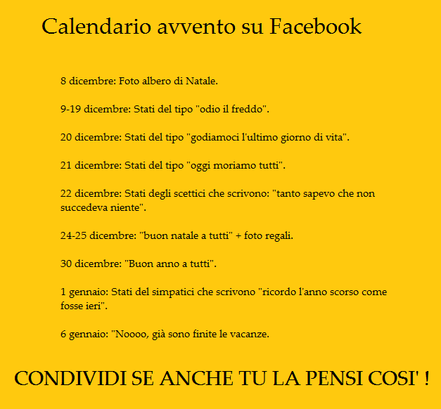 ER CALENDARIO SU FACEBOOK !! - 19/12/2012