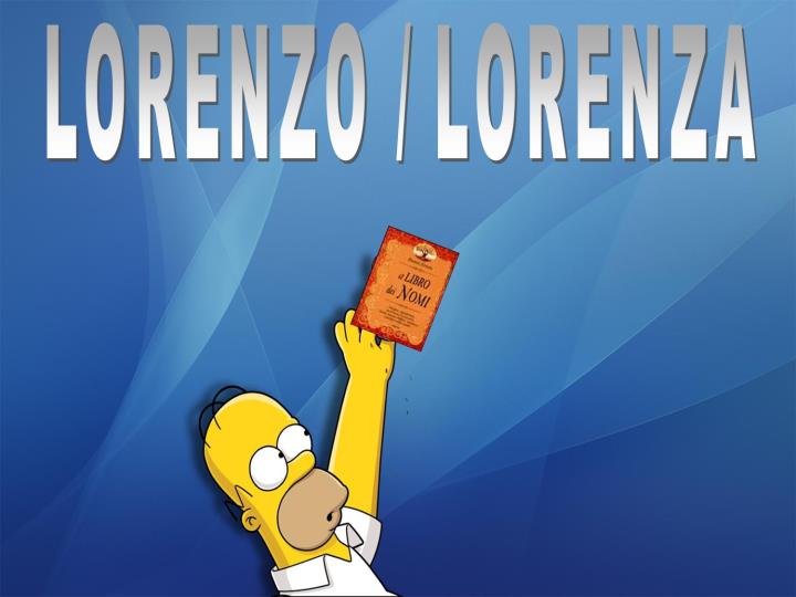 LORENZO / LORENZA - 29/02/2012