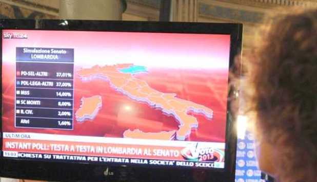 ELEZIONI 2013, PROIEZIONI SENATO: BERLUSCONI AVANTI, GOVERNABILITÀ A RISCHIO - DIRETTA - 25/02/2013
