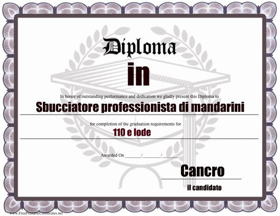 Un diploma per ogni segno zodiacale: CANCRO - 27/04/2012