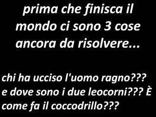 TOCCA RISOLVE 'STI PROBLEMI !! - 04/05/2012