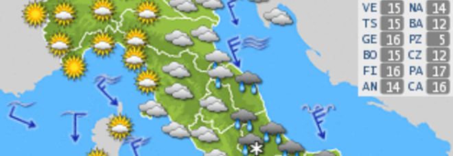 METEO, ANCORA TEMPO INSTABILE SULL'ITALIA: IN ARRIVO PIOGGIA E VENTO DA NORD - PREVISIONI - 14/05/2014