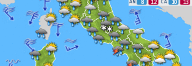 METEO, 'CLEOPATRA' FINO A DOMENICA POI IL GELO - PREVISIONI - 21/11/2013