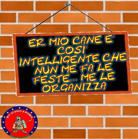 ER MIO CANE E’ COSI’ INTELLIGENTE CHE NUN ME FA LE FESTE… ME LE ORGANIZZA - 26/03/2012