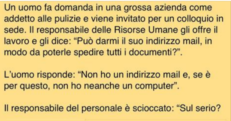 L'UOMO FALLISCE IL COLLOQUIO... - 02/01/2017