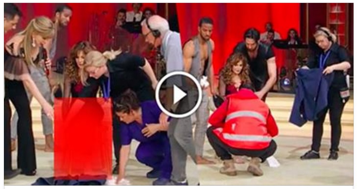 SI FERISCE DURANTE L'ESIBIZIONE: PANICO IN CAMERINO, POI LA NOTIZIA SHOCK - MOMENTI DI PAURA A BALLANDO CON LE STELE - 17/04/2017